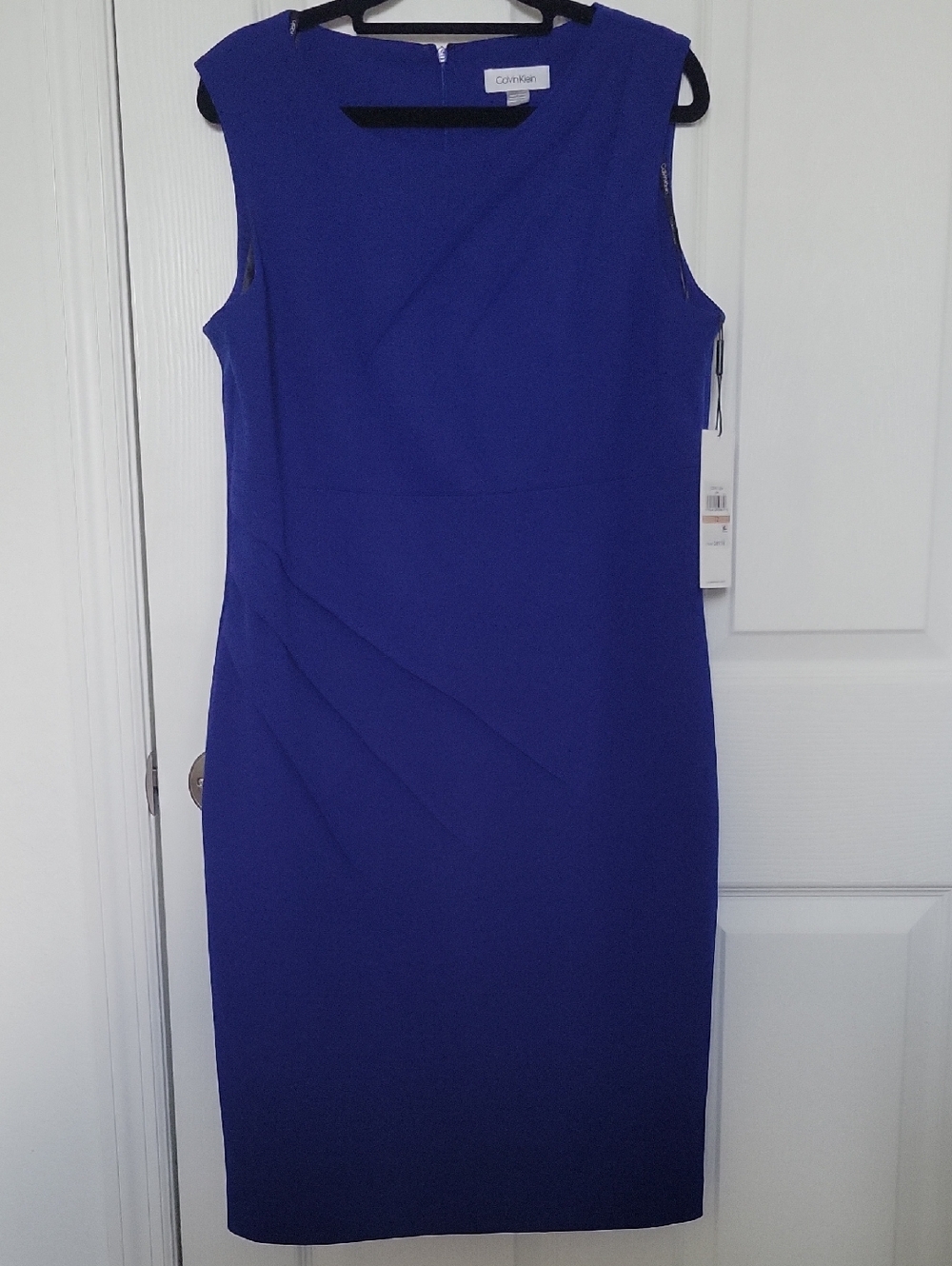 NWT Calvin Klein Royal Blue Sheath Dress Size 12 Work Cocktail